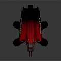 Red HOSOKAWA Spaceship With Futuristic Design Transparent Cockpit And Mechanical Structure For Space Exploration