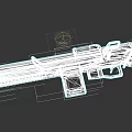Futuristic Tactical Weapon With Sleek Black Design And Modern Features 3d model