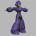 Blue Robot Action Figure Toy Model Front And Side View 3d model