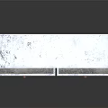 Modern Concrete Top Console Table With Drawers And Brass Metal Legs Design