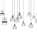 Modern Ceiling Lights with Unique Glass Shades and Various Geometric Designs for Home Interior