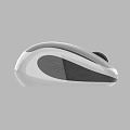 Wireless Computer Mouse With Black And White Sleek Modern Design For Office Use 3d model