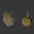 Woven Hanging Baskets For Household Use With Hooks In Two Sizes