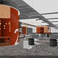 Modern Public Office Space With Open Layout Desks Office Chairs And Storage Cabinets
