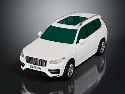 White Modern SUV with Sunroof and Silver Wheels Stylish Exterior Design 3d model
