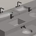 Modern Bathroom Sinks In Various Shapes With Matte Black Faucets And Stone Countertops
