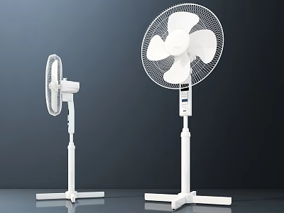 White Standing Air Conditioner Fan With Modern Design For Indoor Cooling 3d model