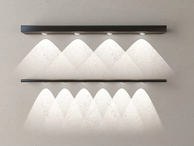 Modern Wall Mounted Decorative Lights With Linear Black Frame And Light Projection 3d model