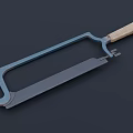 Durable Industrial Hacksaw with Metal Frame Wooden Handle and Serrated Blade