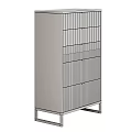 Modern Storage Cabinets In Gray Brown Light Gray With Golden Black Legs And Drawers Design