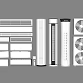 Various Styles of Modern Air Conditioner Fans With Wall Mounted and Floor Standing Designs