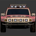 Pink Hummer Race Car With HEA Logo 16 Number And Roof Lights