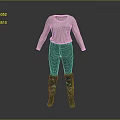 Stylish Pink Long Sleeve Top With Gray Pants And Ankle Boots