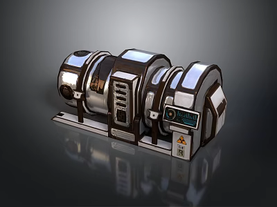 Modern Luxury Dual Cylinder Coffee Maker With Stainless Steel Body And Digital 3d model