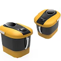 Two Yellow And Black Daily Electrical Appliances With Rounded Top And Practical Design Elements 3d model