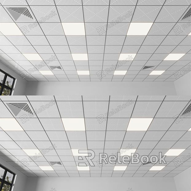 Modern ceiling aluminum gusset integrated ceiling model