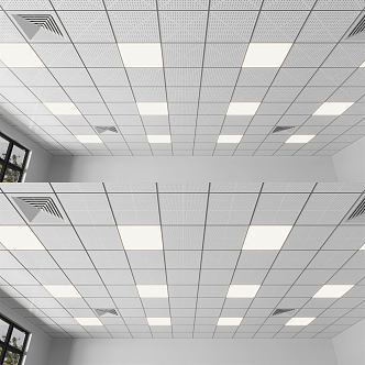 Modern ceiling aluminum gusset integrated ceiling 3d model