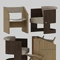 Modern Leisure Chair Designs With Wooden Frame And Cushioned Seat In Light Dark Wood