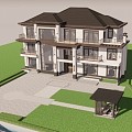 New Chinese Villa 3d model