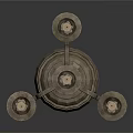 Vintage Metal Candelabra with Five Arms and Classic Design for Home Decorative