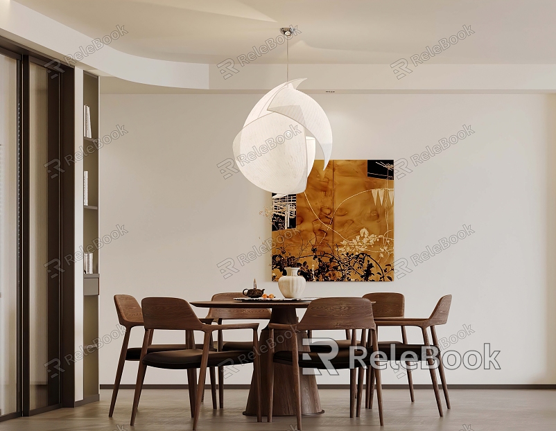 Middle Ancient Style Restaurant Cream Style Restaurant Restaurant Round Table Guest Restaurant F899 model