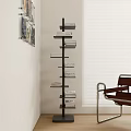 Bookshelf Decorative Bookshelf Floor Bookshelf 3d model