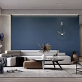 Modern Kaws Sofa Coffee Table Combo 3d model