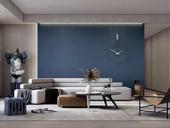 Modern Kaws Sofa Coffee Table Combo 3d model