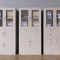 Light Wood File Cabinets With Glass Doors Drawers And Folders For Office Storage