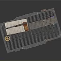 Rustic Industrial Storage Scene Setup With Shelves Drawers Crates Mattress Pallet Base And Cans