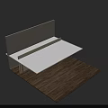 Modern Interior Featuring Black Frame Louvered Sliding Doors And Green Plant On Wooden Floor