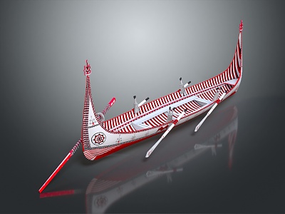 Ethnic wind boat small boat small wooden boat fishing boat speedboat 3d model