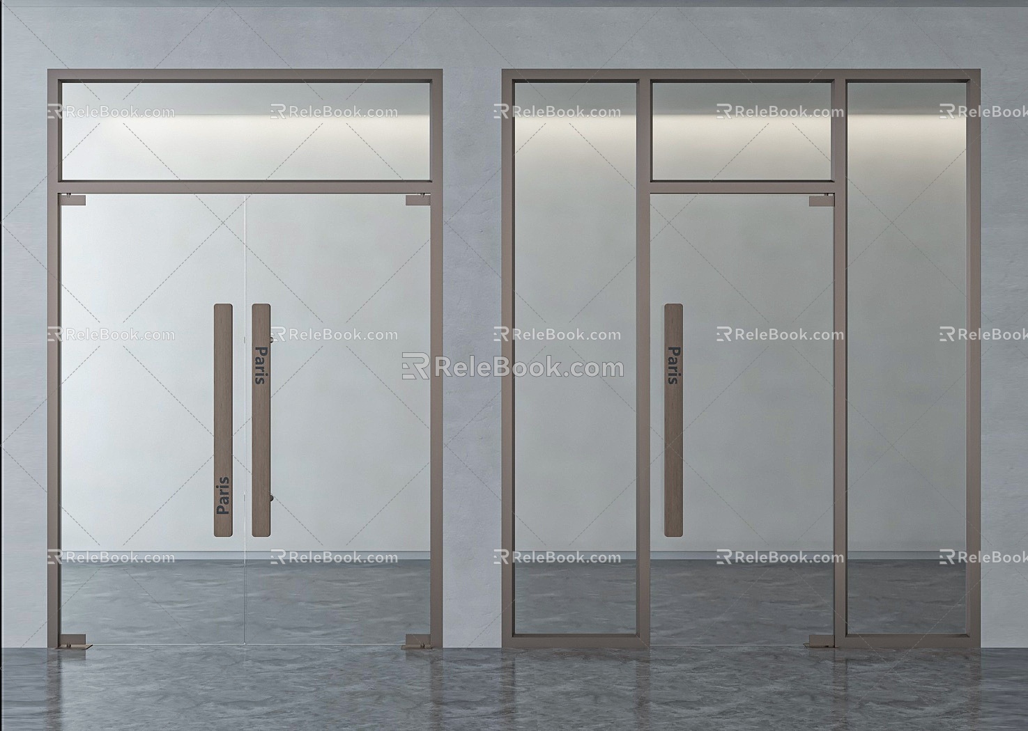 Glass door 3d model