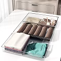 Transparent Storage Basket For Organizing Clothes And Towels In Drawer
