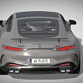 Sleek Silver Mercedes AMG GT Sports Car With Black Roof And Alloy Wheels