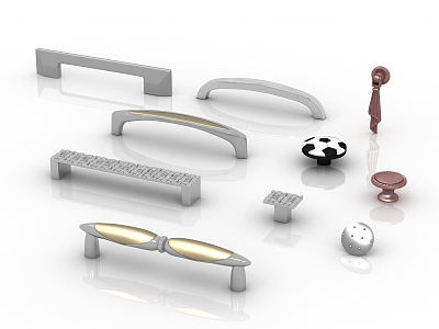 Modern classical handle hardware handle 3d model