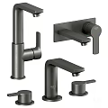 Modern Black Faucets Various Styles For Kitchen And Bathroom Use 3d model