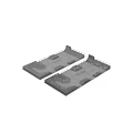 Garden Ornamental Elements With Stone Basin Wooden Platform And Decorative Seats