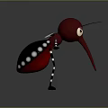 Home Living Products With Cartoon Mosquito Design Red Body And Striped Legs