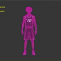 3D Basketball Player Model With Black Jersey V2 Lettering Shorts Tattoos And Arm Sleeve