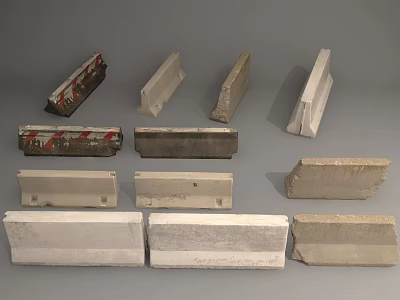 Modern Barrier Stone 3d model Modern Barrier Stone 3d model