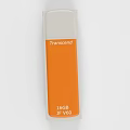 Transcend 32GB USB Flash Drive Orange White High Speed Portable Storage for Computer Use
