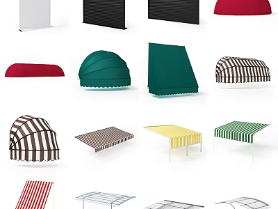 Assorted Window Blinds in Different Colors and Patterns for Home Decoration and Privacy Solutions 3d model