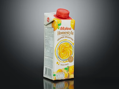 Malta Homestyle Orange Smoothie All Natural Fresh Squeezed Orange Juice Carton 3d model