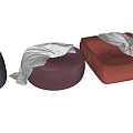 Modern Sofa Stool Combination Fabric Stool 3d model