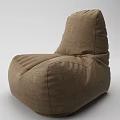 Brown Bean Bag Chair Comfortable Fabric Cozy Design For Living Room Relaxation