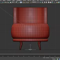 Stylish Modern Accent Chair With Pink Upholstered Seat And Black White Striped Backrest Gold Legs