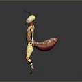 Anthropomorphic Insect Character Design With Antennae Spotted Body And Pink Wings