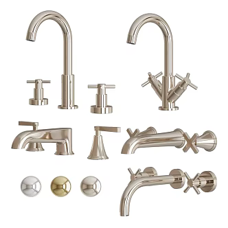 Bathroom products faucet metal faucet basin side faucet 3d model