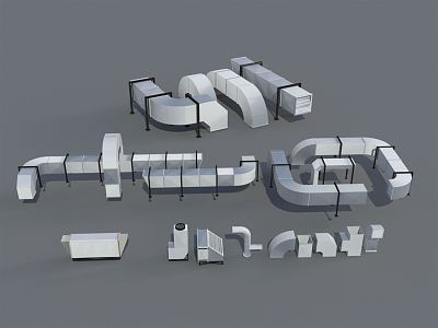 Modern pipe fume pipe model